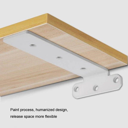 Triangular Shelf Bracket for Bookshelves, Black Finish for Daily Use - discreet sturdy reversible bracket supporting laminate shelves