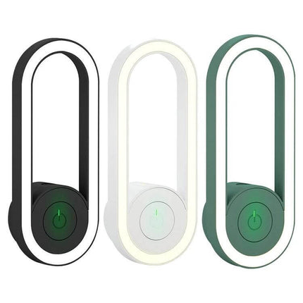 TS-06-13 Ultrasonic Mosquito Repellent Night Light US Plug compact plug-in night light in black white and green with power button