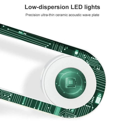 TS-06-13 Ultrasonic Mosquito Repellent Night Light US Plug showing low-dispersion LED close-up with circuit board design and ceramic acoustic wave plate