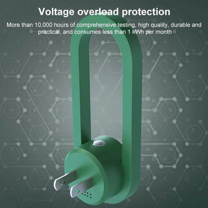 TS-06-13 Ultrasonic Mosquito Repellent Night Light US Plug compact green plug-in night light with voltage overload protection