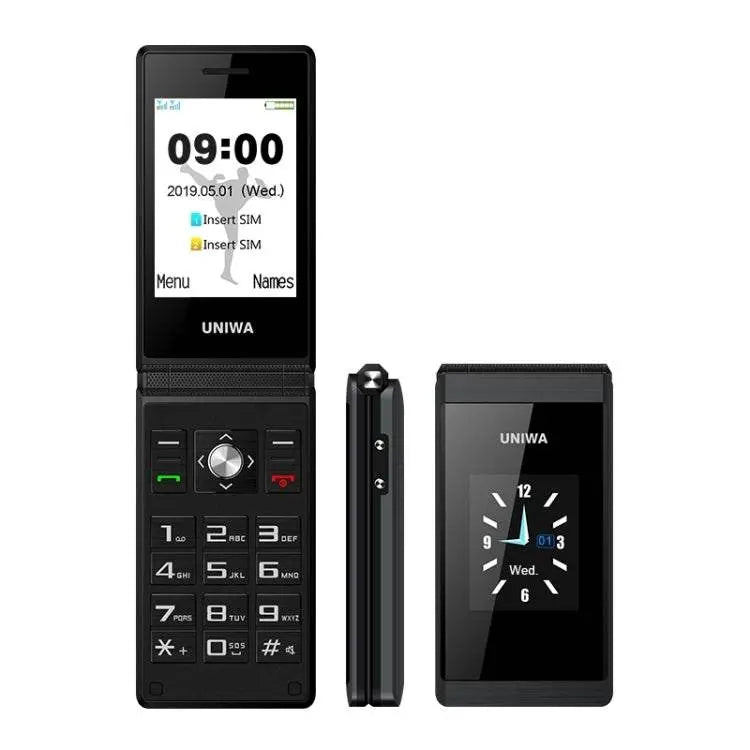 UNIWA X28 Dual Screen Flip Phone Dual SIM Bluetooth FM Device