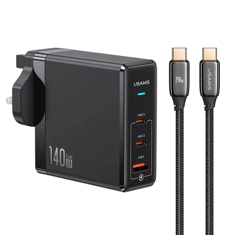 USAMS US-SJ581 T53 3 in 1 140W GaN Fast Charger Set