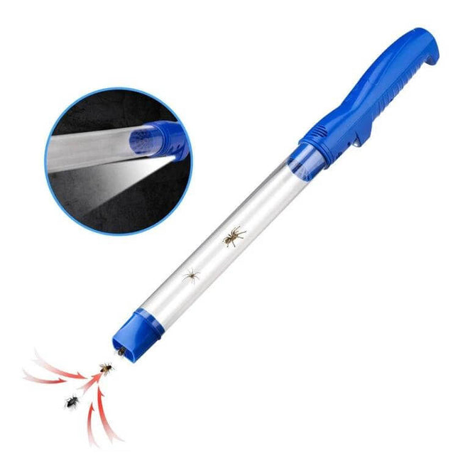 USB Charging Insect Catcher With LED Light For Home Use Blue - blue handheld non-chemical bug catcher with LED tube and USB charging