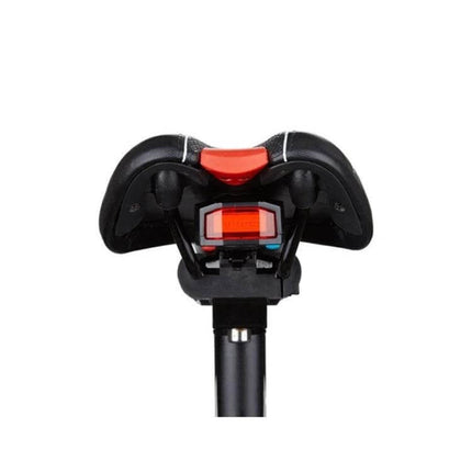USB Rechargeable Smart COB LED Bicycle Taillight IP65 Waterproof mounted under saddle, compact red rear light for commuting and rainy rides