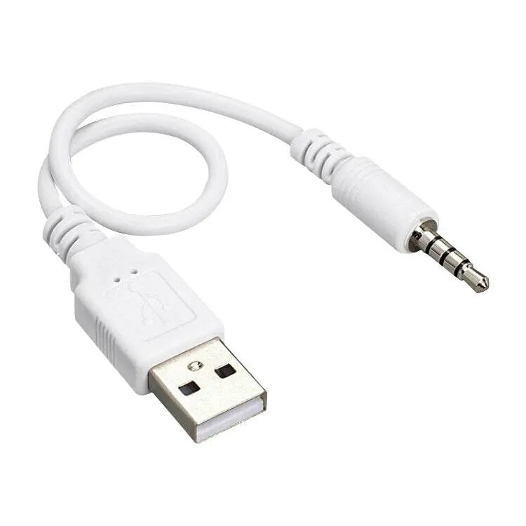 USB to 3.5mm Jack Data Sync and Charge Cable for iPod Shuffle 15.5cm