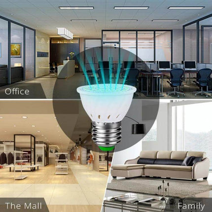 UVC Ozone Sterilizer Lamp for Home Disinfection Daily shown in office mall and family living room settings