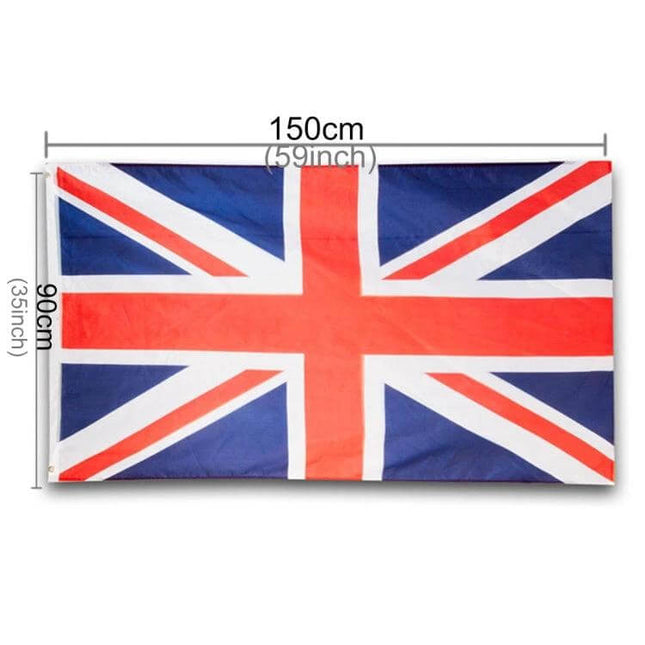UK Flag 150x90 cm For Home Or Garden Display And Events - polyester Union Jack flag 150×90 cm for porch, garden, event backdrop, indoor decoration