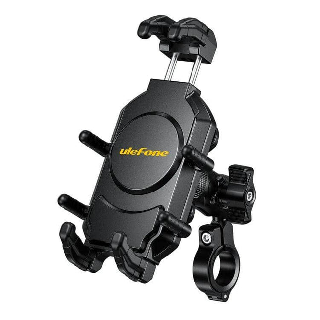 Ulefone Armor Mount Pro Universal Bicycle Handle Phone Holder - heavy-duty clamp with one-handed quick mount and unobstructed camera access