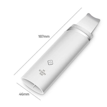 Ultrasonic Blackhead Remover Pore Cleaner For Facial Care compact white ultrasonic pore cleaner device 187mm x 46mm with one-button LED control