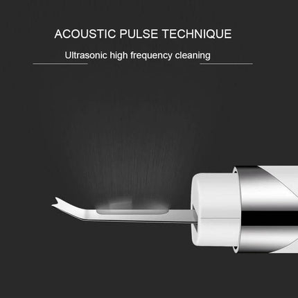 Ultrasonic Blackhead Remover Pore Cleaner For Facial Care showing ultrasonic blade tip and acoustic pulse technique for deep pore cleansing
