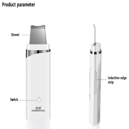 Ultrasonic Blackhead Remover Pore Cleaner For Facial Care - compact white ultrasonic shovel and probe device for at-home pore cleansing