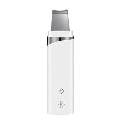 Ultrasonic Blackhead Remover Pore Cleaner For Facial Care - white compact ultrasonic pore cleanser with LED one-button control