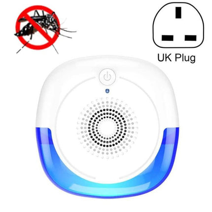 Ultrasonic Insect Repellent Mosquito Killer US Plug – compact white ABS ultrasonic pest repeller with blue accent, quiet chemical-free mosquito deterrent