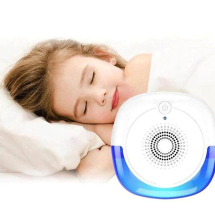 Ultrasonic Insect Repellent Mosquito Killer US Plug protecting sleeping child in bedroom, compact quiet ABS plug-in unit for up to 100 sqm