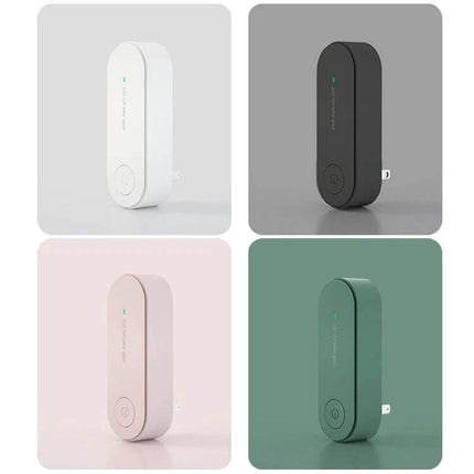Ultrasonic Mosquito Repellent For US And EU Plugs For Home Use – compact ABS flame‑retardant plug‑in unit in white, black, pink and green for bedrooms and offices