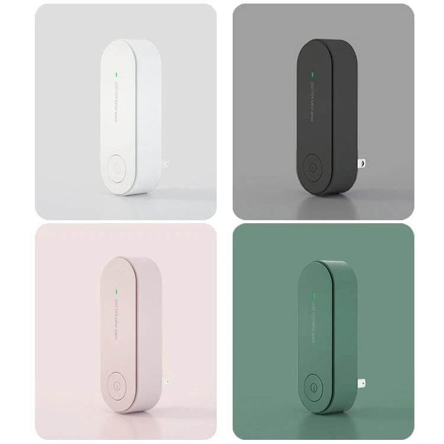 Ultrasonic Mosquito Repellent For US And EU Plugs For Home Use – compact ABS flame‑retardant plug‑in unit in white, black, pink and green for bedrooms and offices