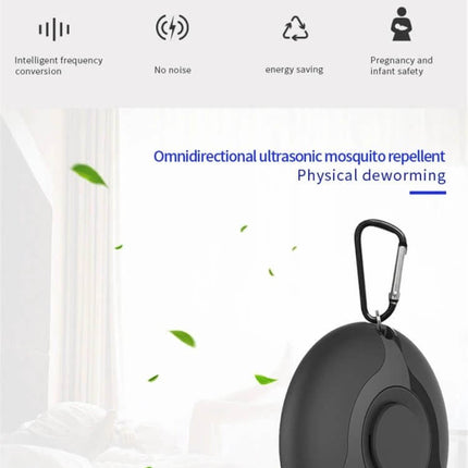 Ultrasonic Mosquito Repellent USB Charging Outdoor Use portable 7-band ultrasonic device with carabiner hook for camping and backpacks
