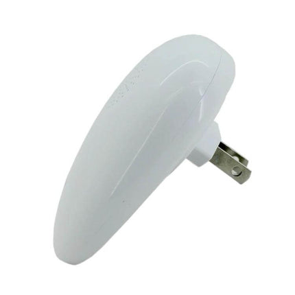 Ultrasonic Mosquito Repeller Plug In For Home And Office Use white plug-in device shown from side, chemical-free ultrasonic pest deterrent