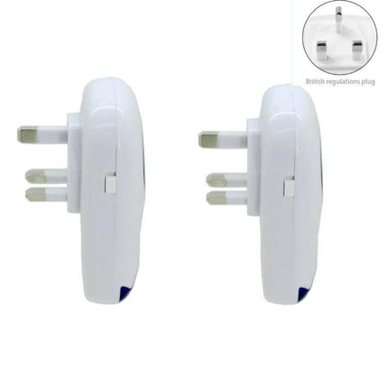 Ultrasonic Pest Repeller For Home Use US Plug Mosquitoes white US plug device shown side view for indoor pest control