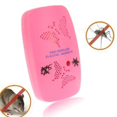 Ultrasonic Pest Repeller With Two-Stage Adjustable Settings, White EU Plug pink plug-in pest repeller for mice mosquitoes ants up to 50–80 m²