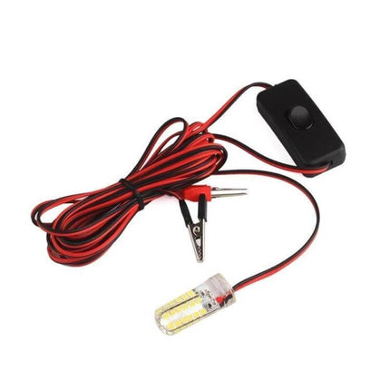 Underwater Boat Fishing Light 360 Degree View For Night Use compact LED underwater lamp with clip-on power cable and inline switch