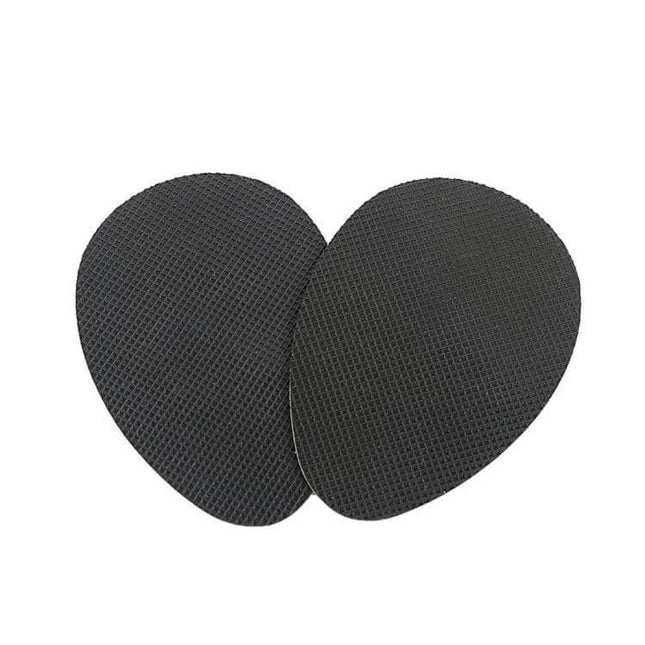 Unisex Anti-Slip Sole Protector Pads For Shoes Self-Adhesive rubber round black textured heel inserts to improve grip and protect soles