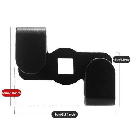 Universal Hex Wrench Extender Adapter for Half-Inch or 21mm Hex Drivers black steel extension showing 8cm length and 6cm width measurements