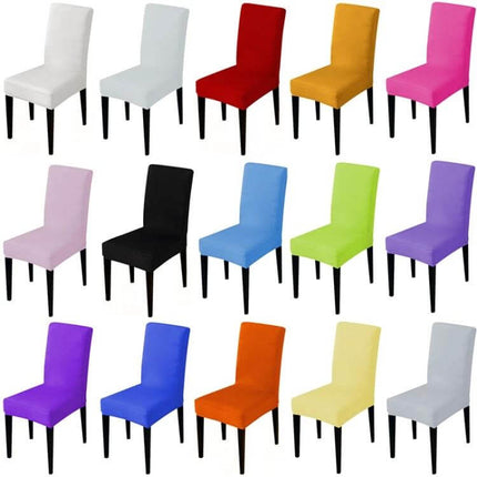 Chair Cover Universal Size For Weddings And Banquets - multicolor stretch spandex polyester chair covers displayed in assorted colors for events