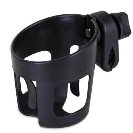 Universal Stroller Cup Holder for Most Carriages and Bottles black universal stroller cup holder attaches to carriage frame