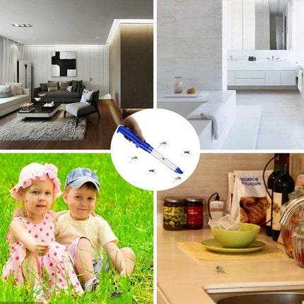 USB Charging Insect Catcher With LED Light For Home Use Blue - compact blue USB insect trap with LED for kitchens, living rooms, bathrooms and nurseries