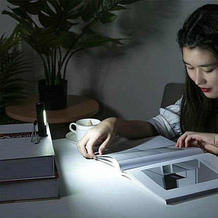 Flashlight USB Rechargeable For Outdoor Use Everyday Carry - dual LED beam on desk for reading and close-up tasks