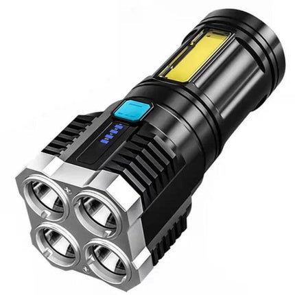 USB Rechargeable LED Flashlight For Outdoors And Home Use - compact dual SMD3030+COB USB rechargeable torch for camping, travel, and emergencies
