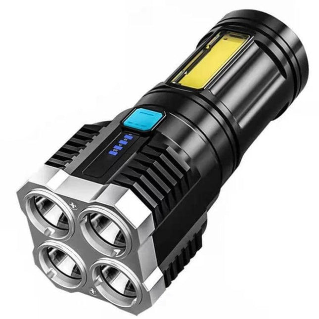 USB Rechargeable LED Flashlight For Outdoors And Home Use - compact dual SMD3030+COB USB rechargeable torch for camping, travel, and emergencies