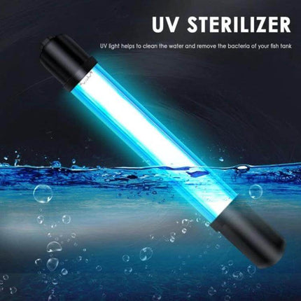 UV Fish Tank Lamp For Algae Disinfection US Plug Home Use compact 9W inline UV-C sterilizer with quartz tube for clearer aquarium water