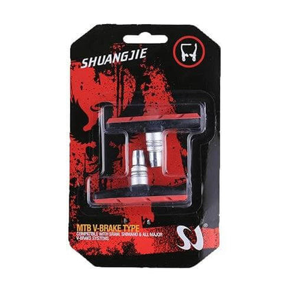 V-Brake Bicycle Brake Shoes 70mm Length Everyday Riding - 70mm asbestos-free replacement pads in retail blister pack for city and MTB V-brakes