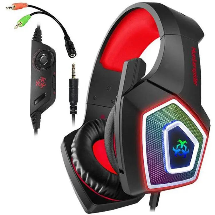 V1 3.5mm RGB Colorful Luminous Gaming Headset 2.2m Style