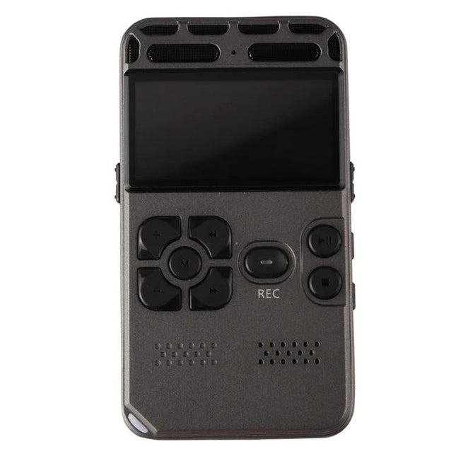 Pocket-Sized Voice Recorder for Everyday Note-Taking and Meetings - compact grey digital recorder with screen and REC button