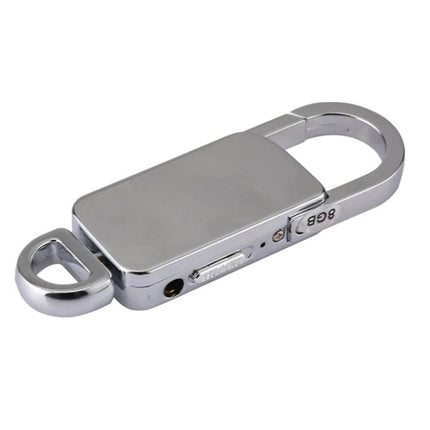 Keychain Voice Recorder for Daily Notes and Music Playback compact 8GB metal keyring recorder for on-the-go voice memos and music playback