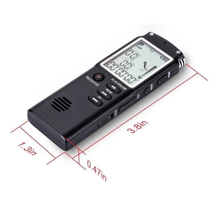 Voice Recorder for Everyday Office Notes and Phone Captures slim digital recorder with display and dimensions for meetings and call recording