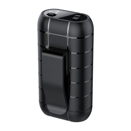 Compact Clip-On Voice Recorder for Daily Note-Taking and Meetings - black compact clip-on recorder with belt clip for lectures and meetings