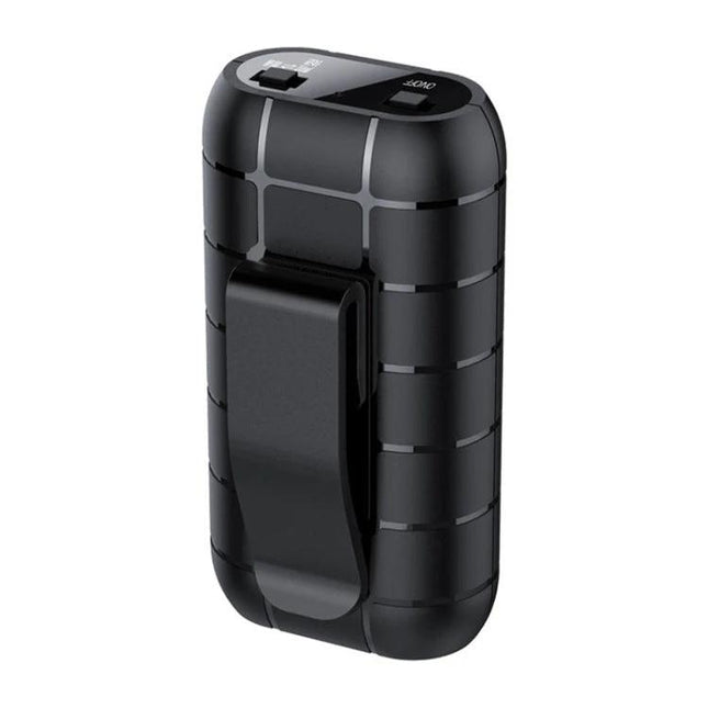 Compact Clip-On Voice Recorder for Daily Note-Taking and Meetings - black compact clip-on recorder with belt clip for lectures and meetings