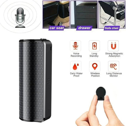 A Compact Voice Recorder for Everyday Meetings and Notes - slim black recorder with magnetic clip for meetings, lectures, and quick audio notes