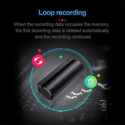 A Compact Voice Recorder for Everyday Meetings and Notes - black compact loop-recording device for meetings and lectures