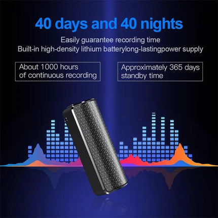 Handy Recording Pen for Daily Conversations and Notes compact recorder showing 1000 hours continuous recording and 365 days standby