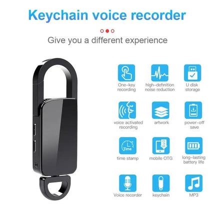 S20 8GB Keychain Digital Voice Recorder With Noise Reduction