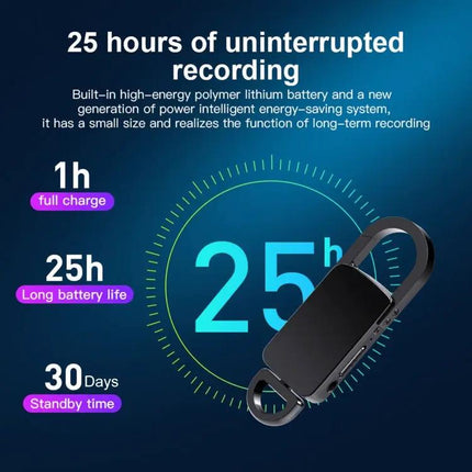 S20 64GB Portable Voice Recorder Keychain Noise Reduction
