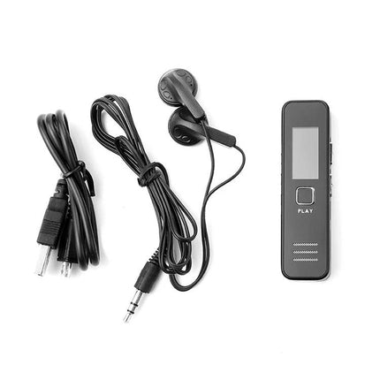 SK007 Voice Recorder for Meetings and Interviews – compact digital recorder with earbuds and USB cable for clear meeting and interview audio capture