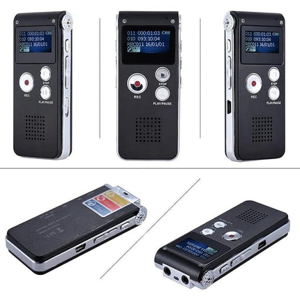 Voice Recording Pen for Daily Notes and Meetings - compact digital dictaphone with WAV 384Kbps, USB transfer, multi-angle product views