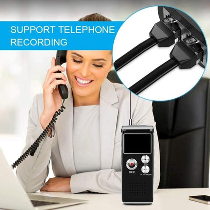 Compact Voice Recorder for Daily Notes and Meetings — pocket-sized digital recorder for meetings, lectures and telephone recording