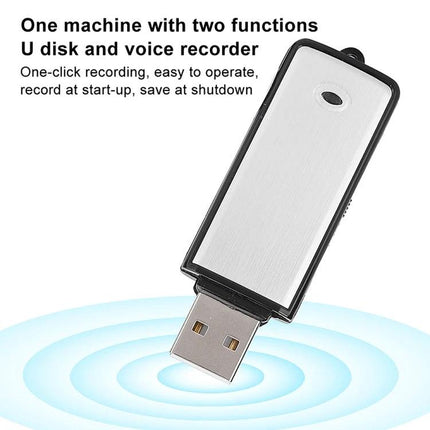 Compact voice recorder for daily meetings and notes USB flash-style recorder with one-click recording and simple design for meetings and lectures